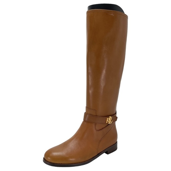 Lauren Ralph Lauren Womens Brittaney Buckled Riding Deep Saddle Boots Size 6M